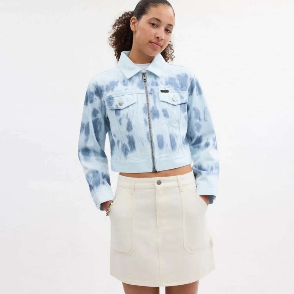 NWT Coach Acid Wash Denim Blue Jacket CU882